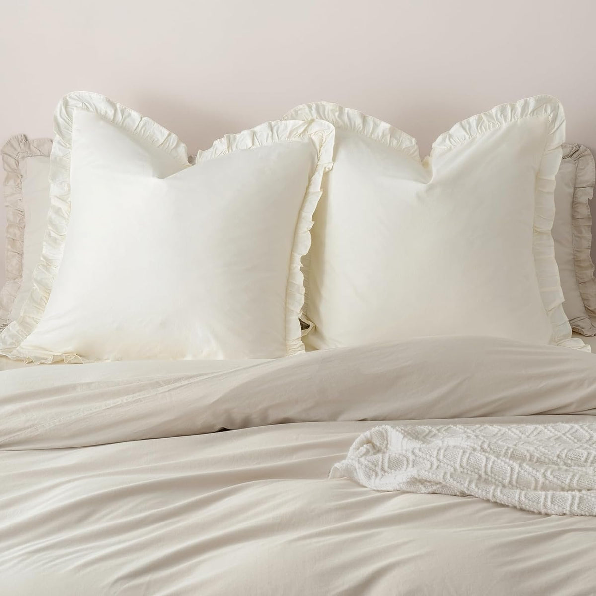 Neat Valley Washed Cotton Ruffle Pillowcases additional product photo