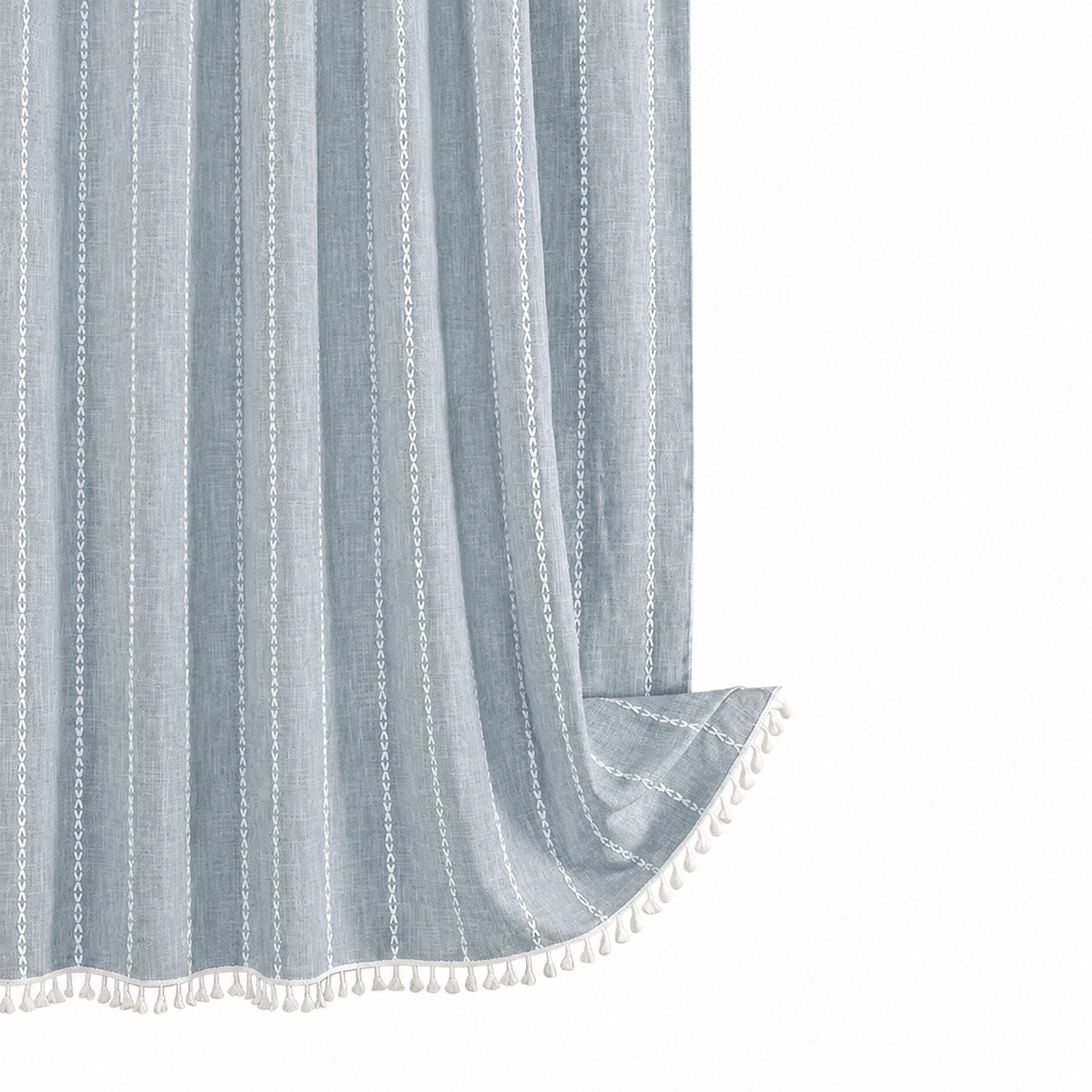 Neat Valley Polyester Shower Curtain — white background