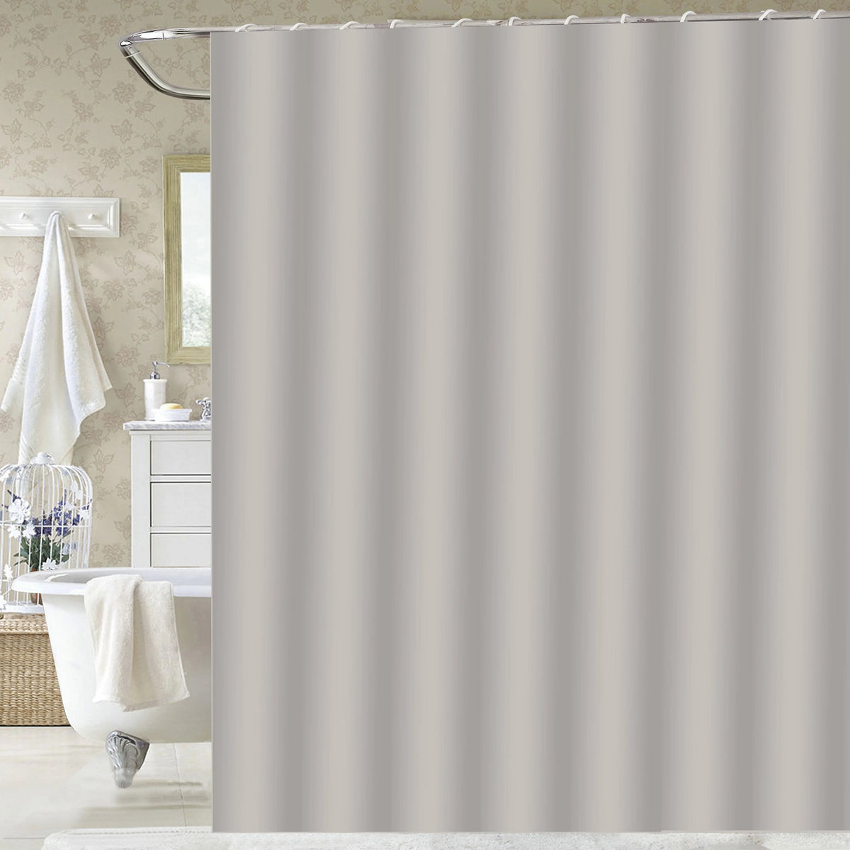 Neat Valley Jacquard Polyester Shower Curtain studio product photo