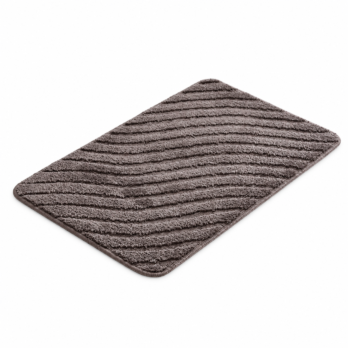Neat Valley Woven Polyester Bath Rug — white background