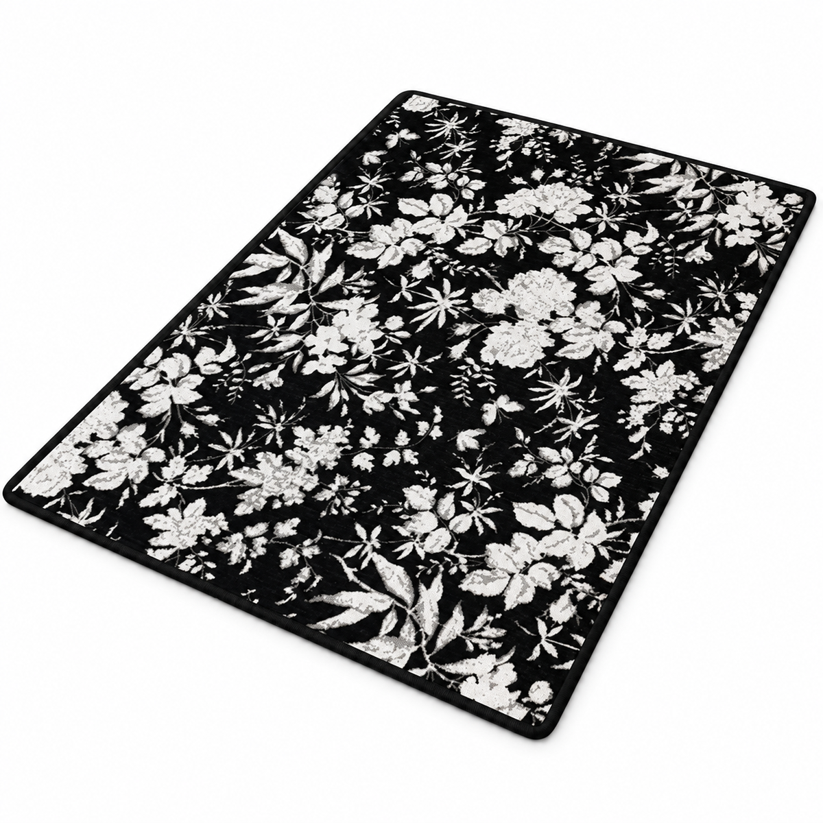 Neat Valley Woven Patterned Bath Mat — white background