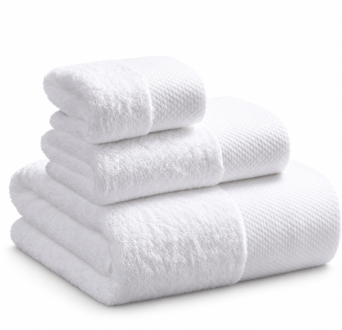 Velory 3-Piece Cotton Towel Set — white background