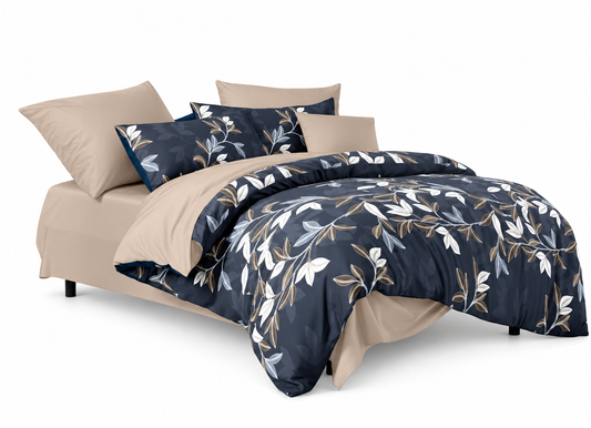 Velory Printed Duvet Cover Set — white background