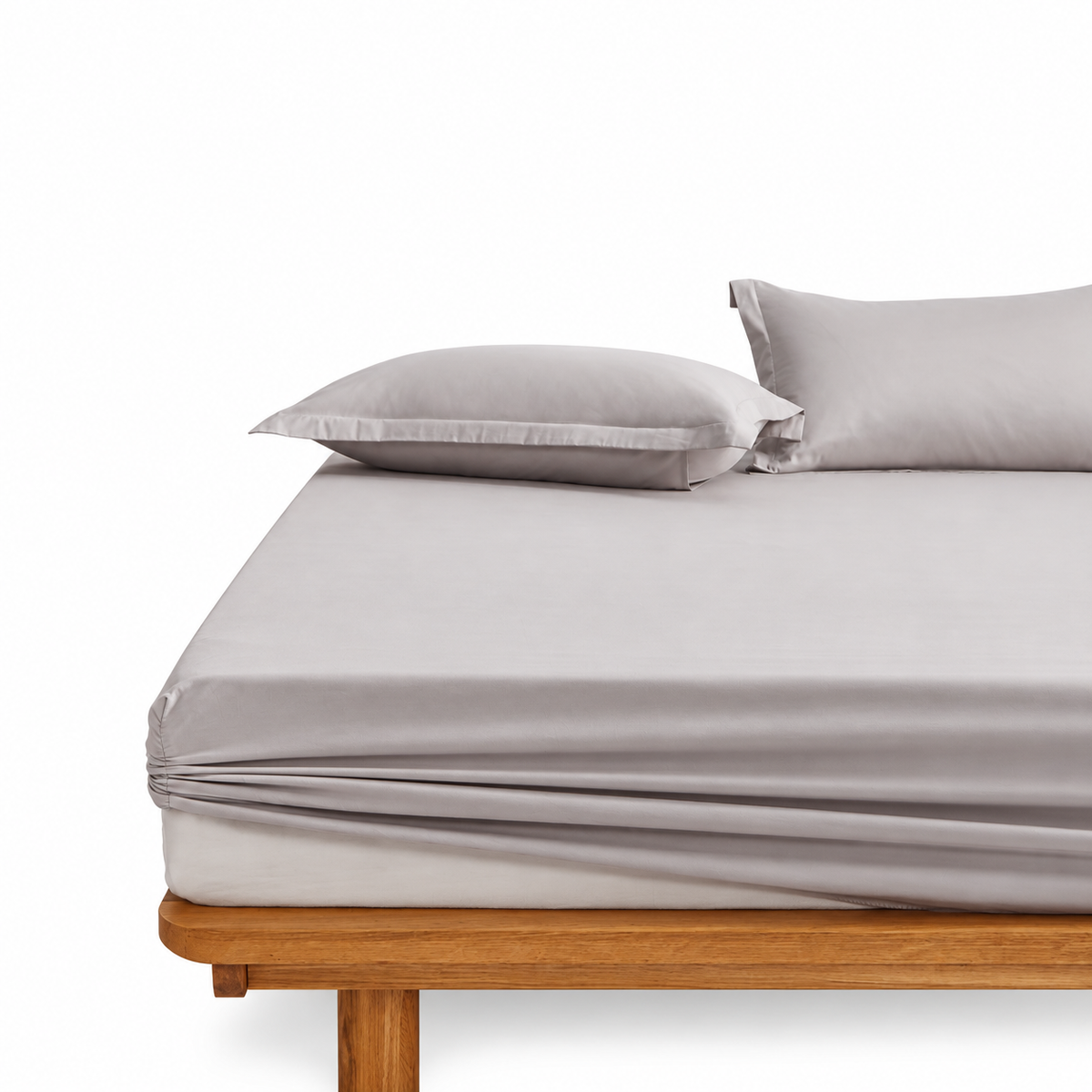 Velory 200TC Cotton Fitted Sheet Set — white background
