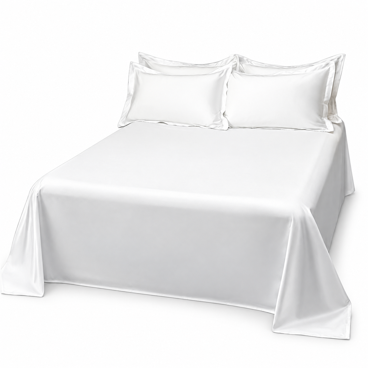 Velory 300TC Cotton Flat Sheet Set — white background