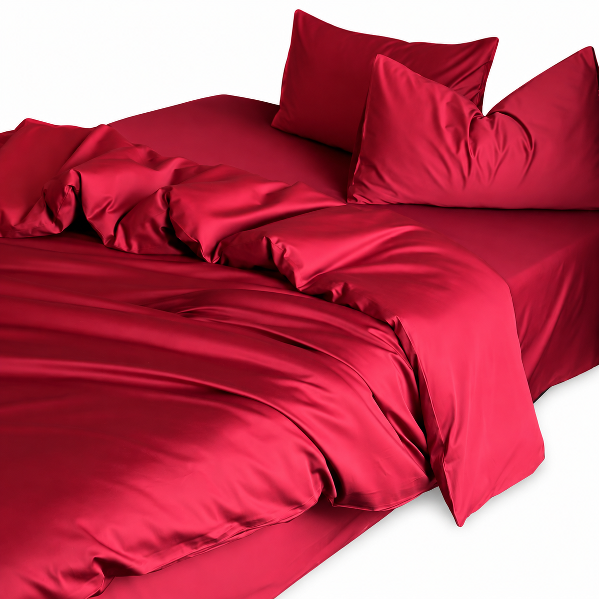 Neat Valley Cotton Four-Piece Bedding Set — white background
