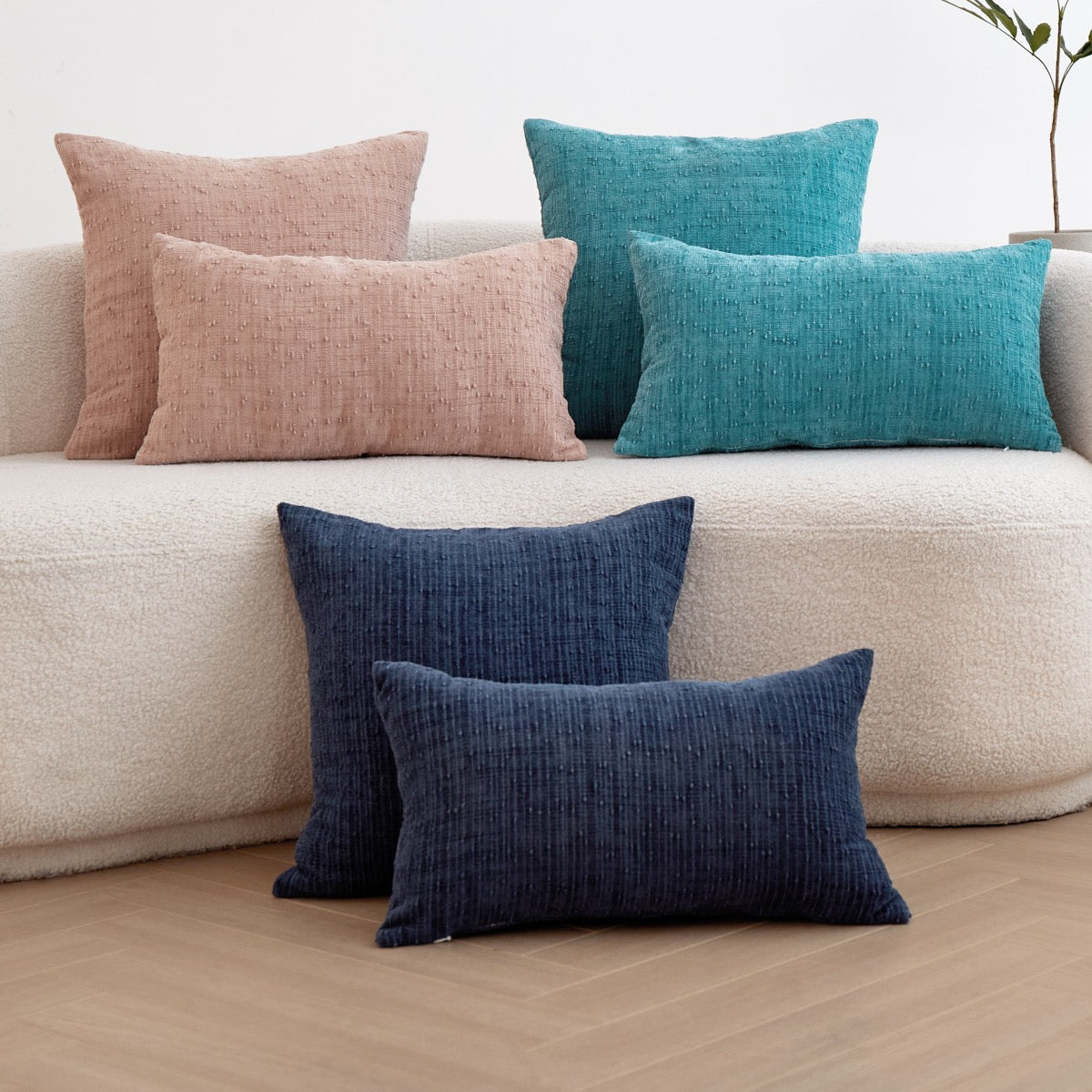 Neat Valley Textured Chenille Pillow Cover additional product photo