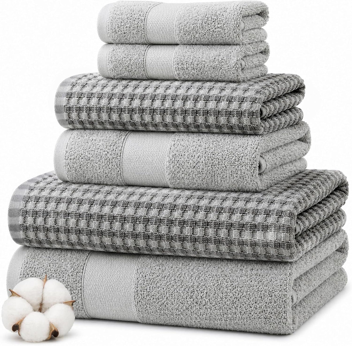 Neat Valley Cotton Patterned Towel Set additional product photo