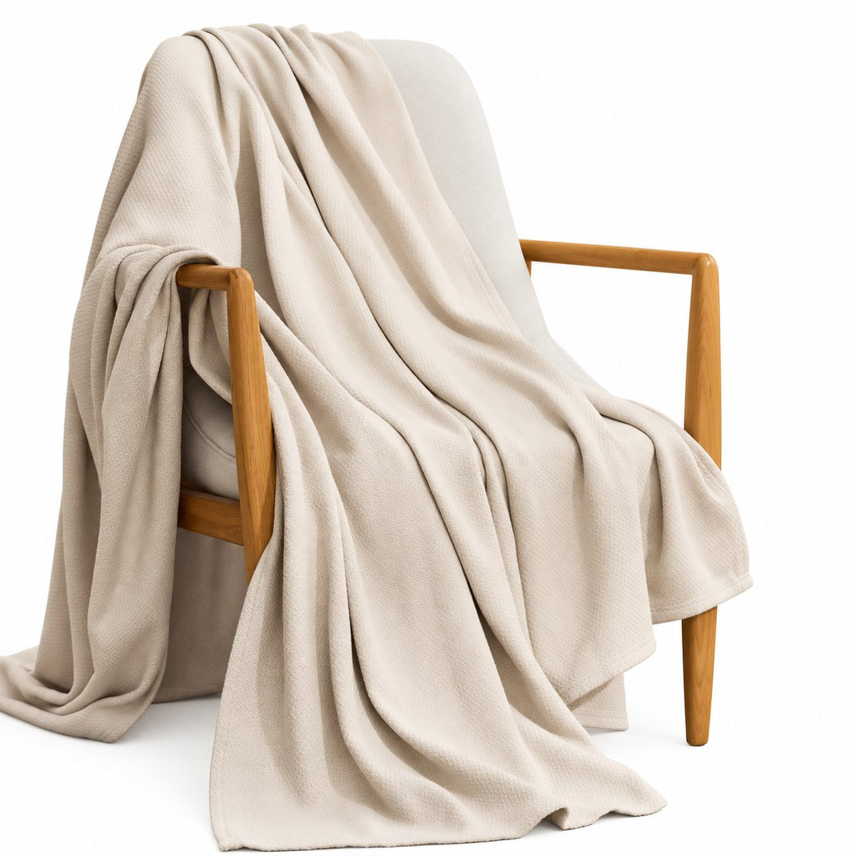 Neat Valley Cotton Herringbone Blanket studio product photo