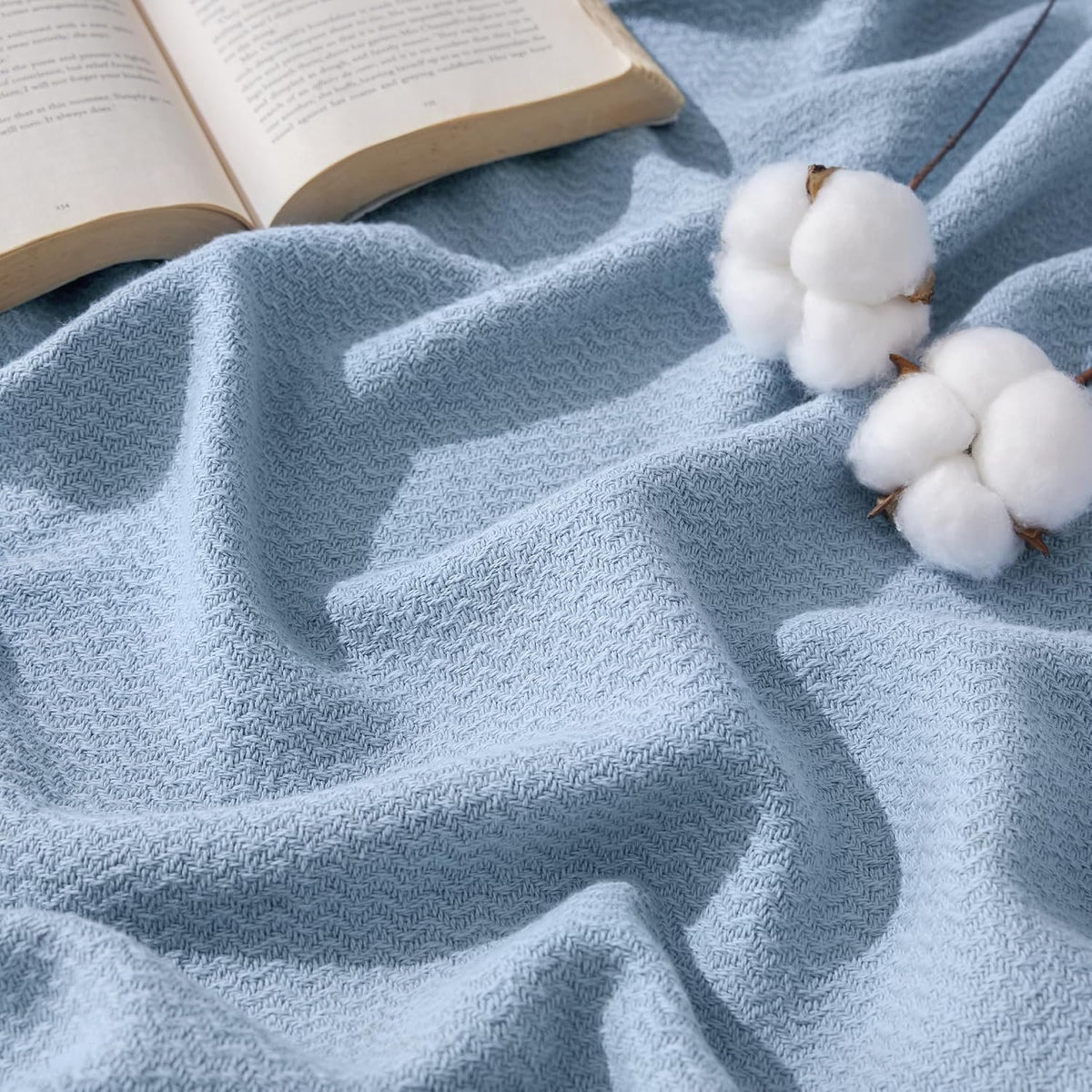 Neat Valley Cotton Herringbone Blanket additional product photo
