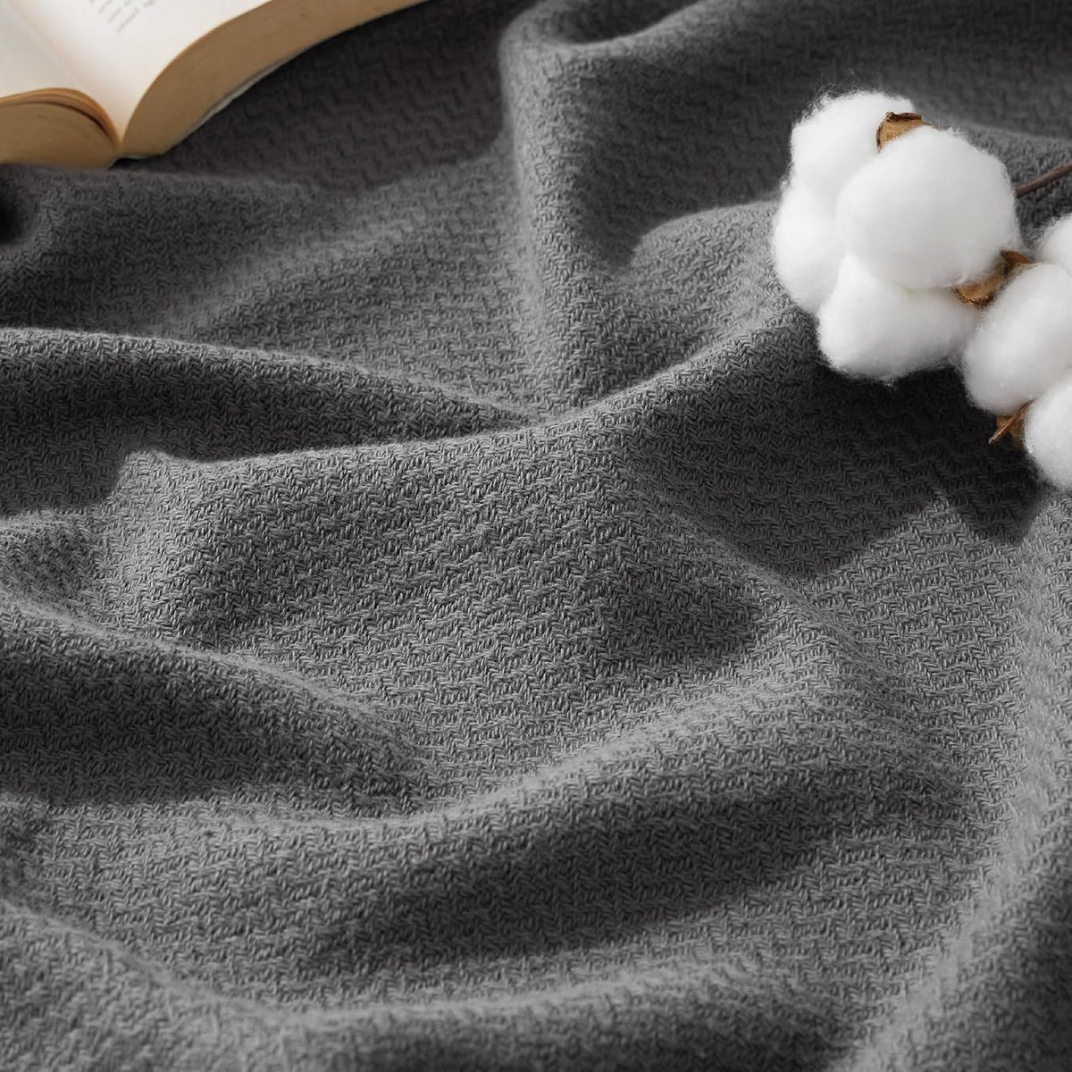 Neat Valley Cotton Herringbone Blanket additional product photo