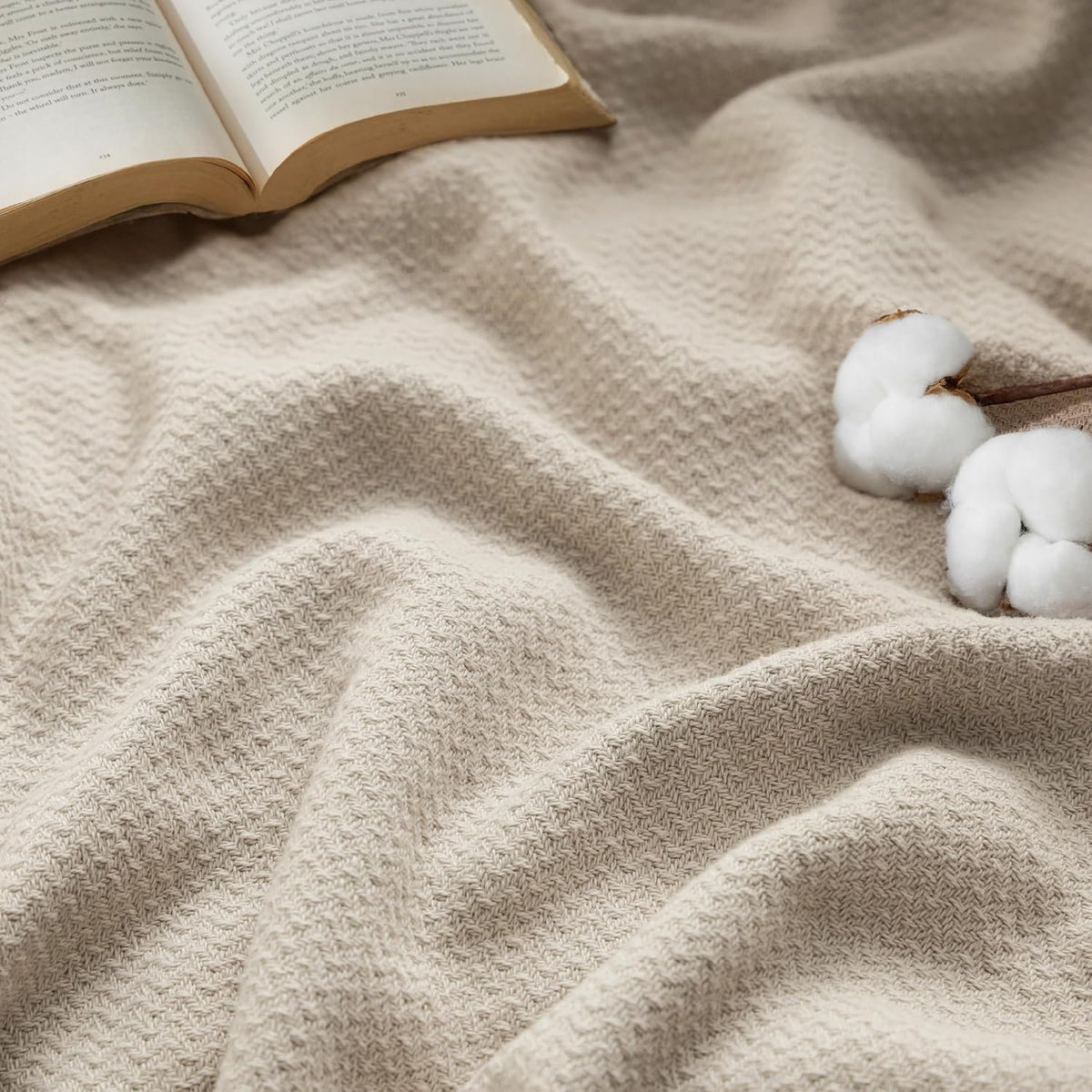Neat Valley Cotton Herringbone Blanket additional product photo