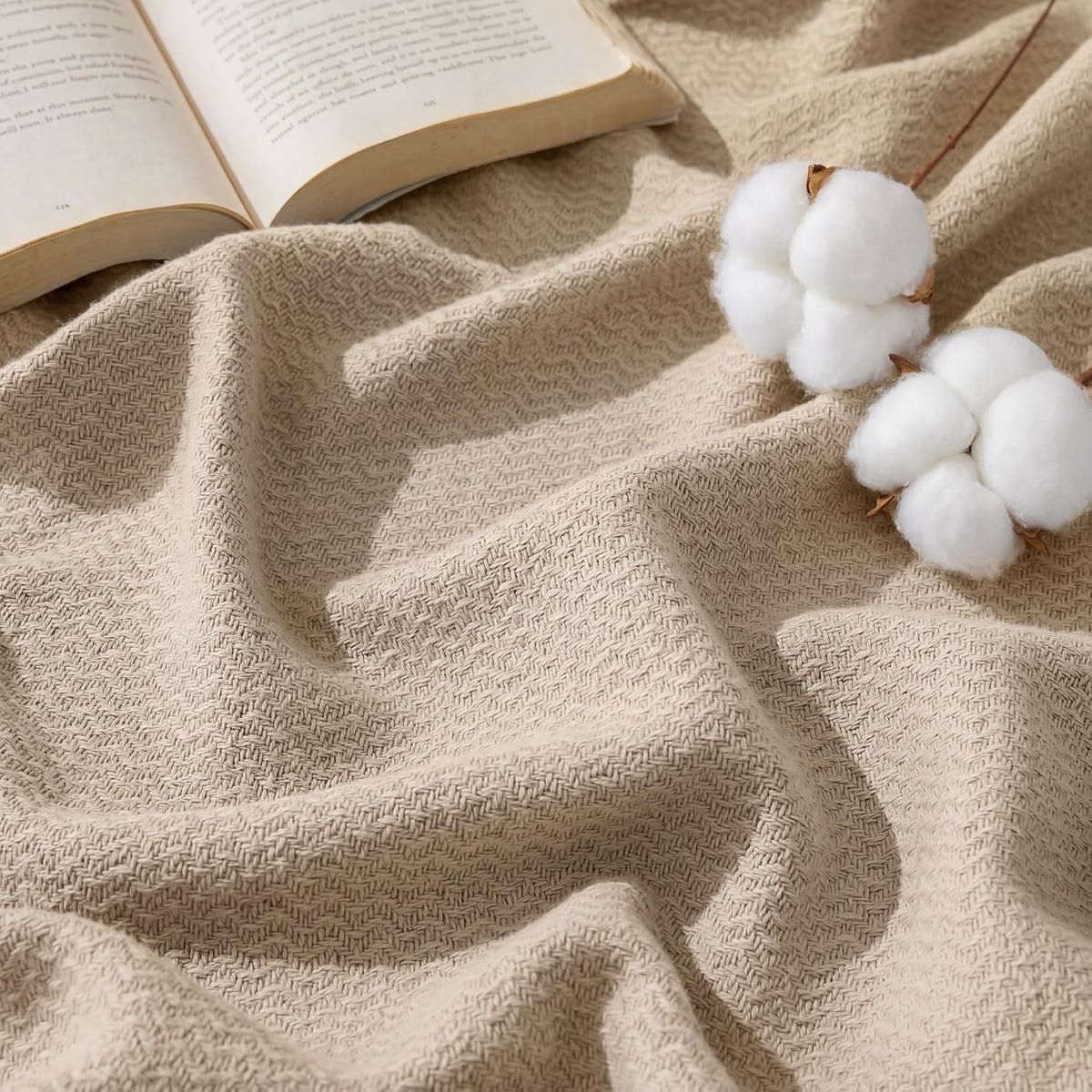 Neat Valley Cotton Herringbone Blanket additional product photo