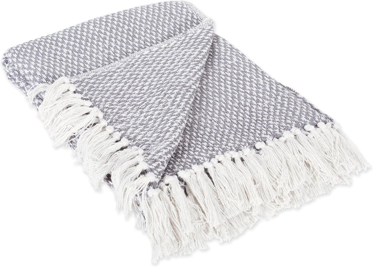 Neat Valley Cotton Basket Weave Throw studio product photo