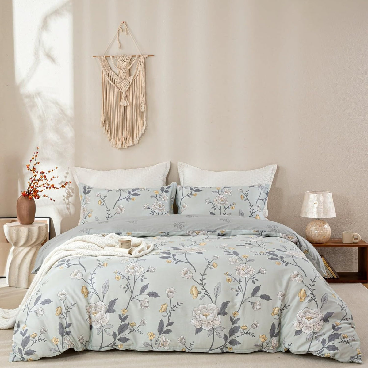 Neat Valley Cotton Botanical Duvet Cover Set additional product photo