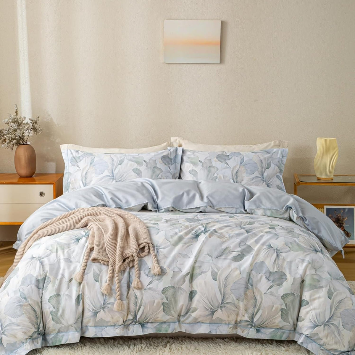 Neat Valley Cotton Botanical Duvet Cover Set additional product photo