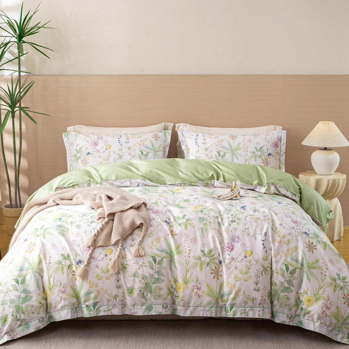 Neat Valley Cotton Botanical Duvet Cover Set additional product photo