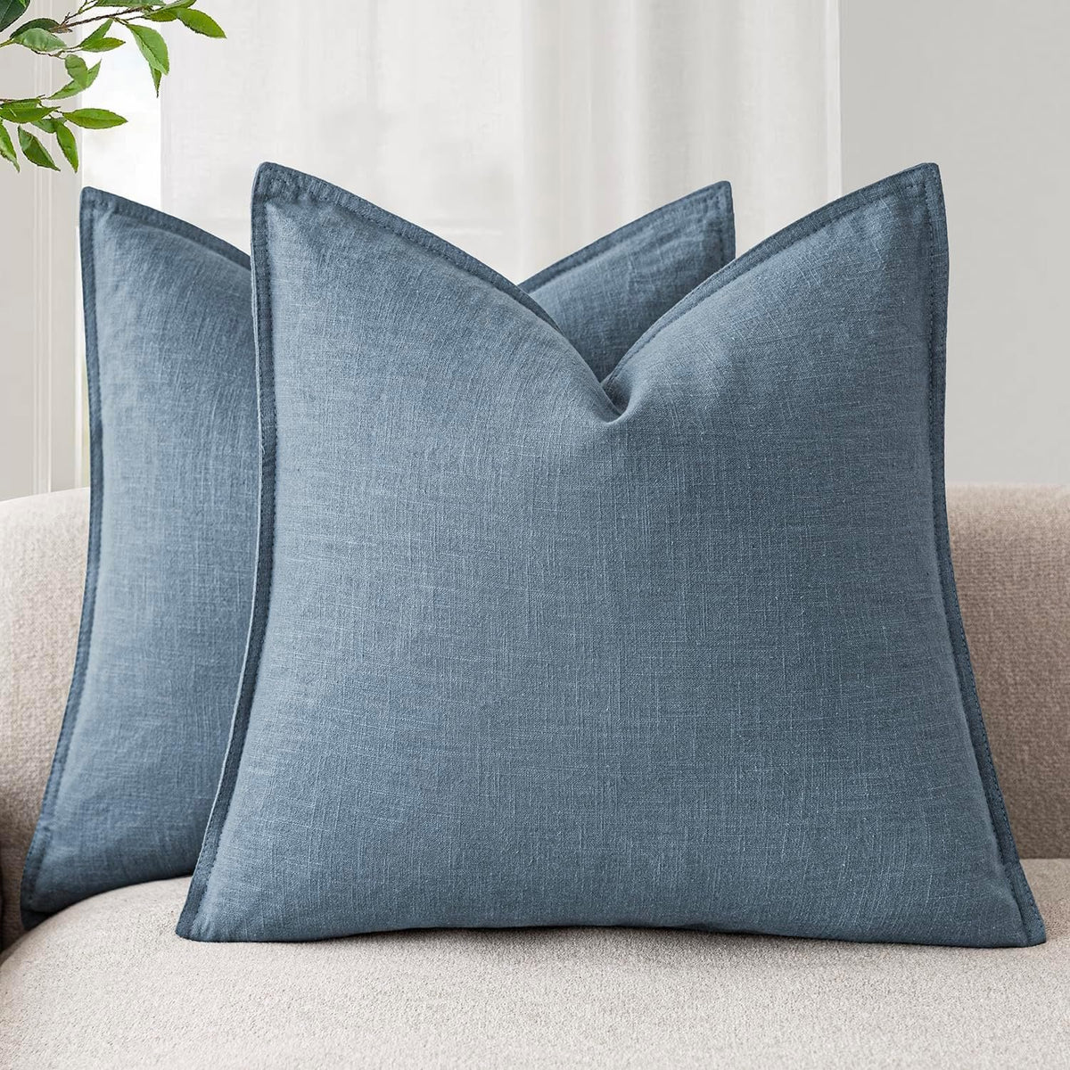 Neat Valley Ramie Cotton Flange Cushion Covers studio product photo