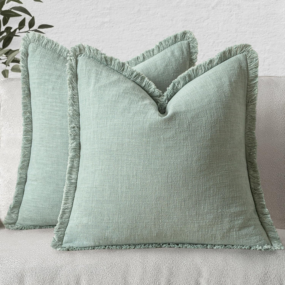 Neat Valley Cotton Linen Fringe Cushion Covers additional product photo