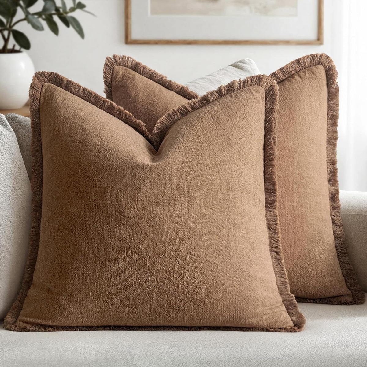 Neat Valley Cotton Linen Fringe Cushion Covers additional product photo