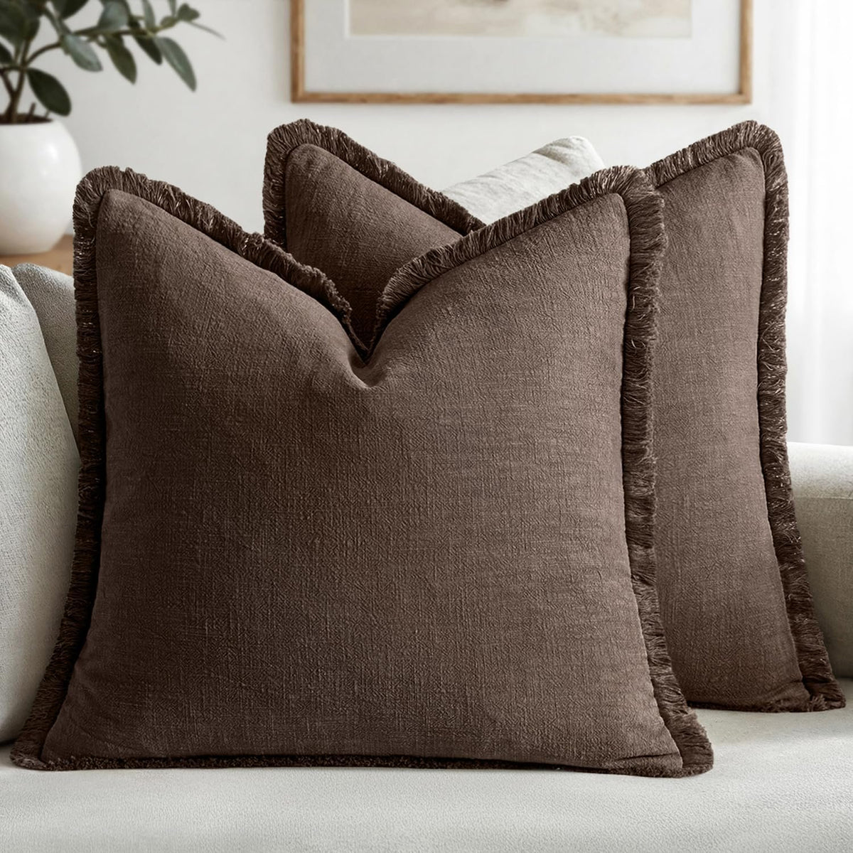Neat Valley Cotton Linen Fringe Cushion Covers additional product photo