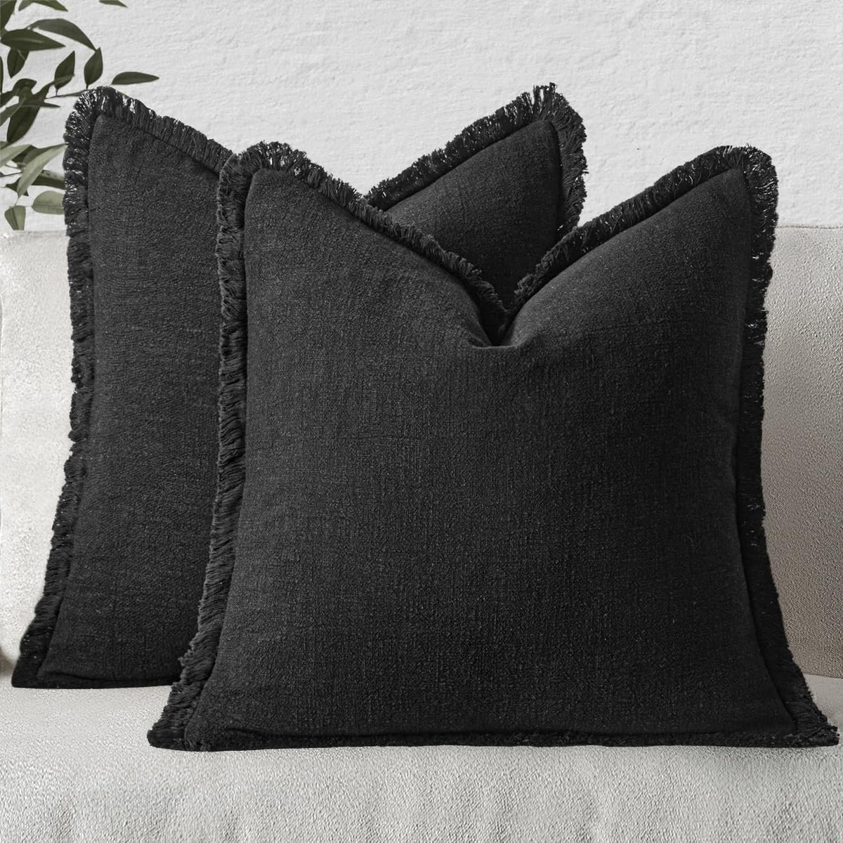 Neat Valley Cotton Linen Fringe Cushion Covers additional product photo