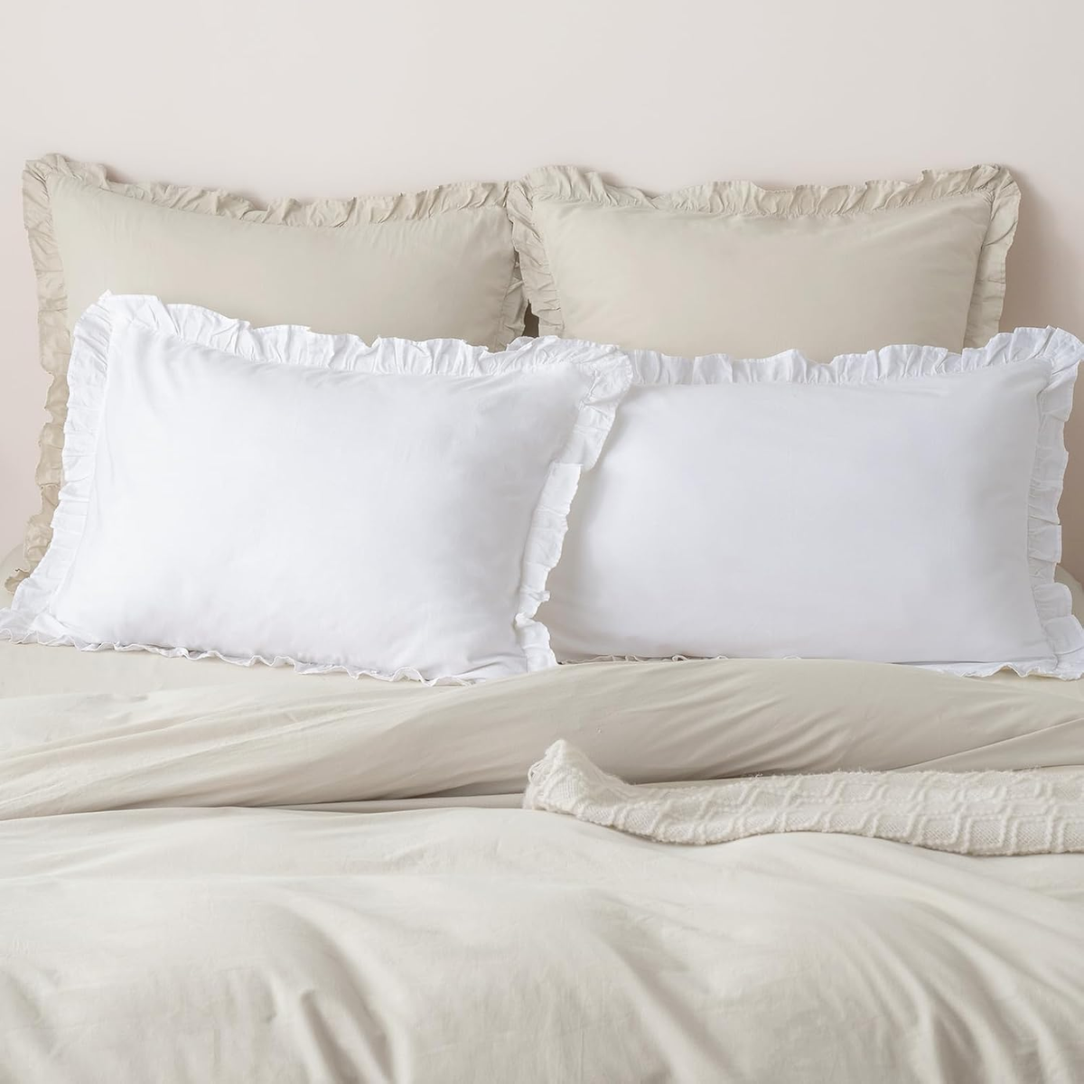 Neat Valley Washed Cotton Ruffle Pillowcases additional product photo