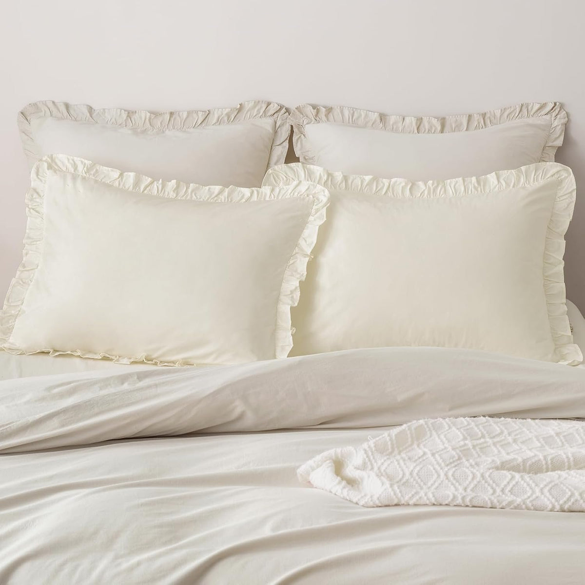 Neat Valley Washed Cotton Ruffle Pillowcases additional product photo