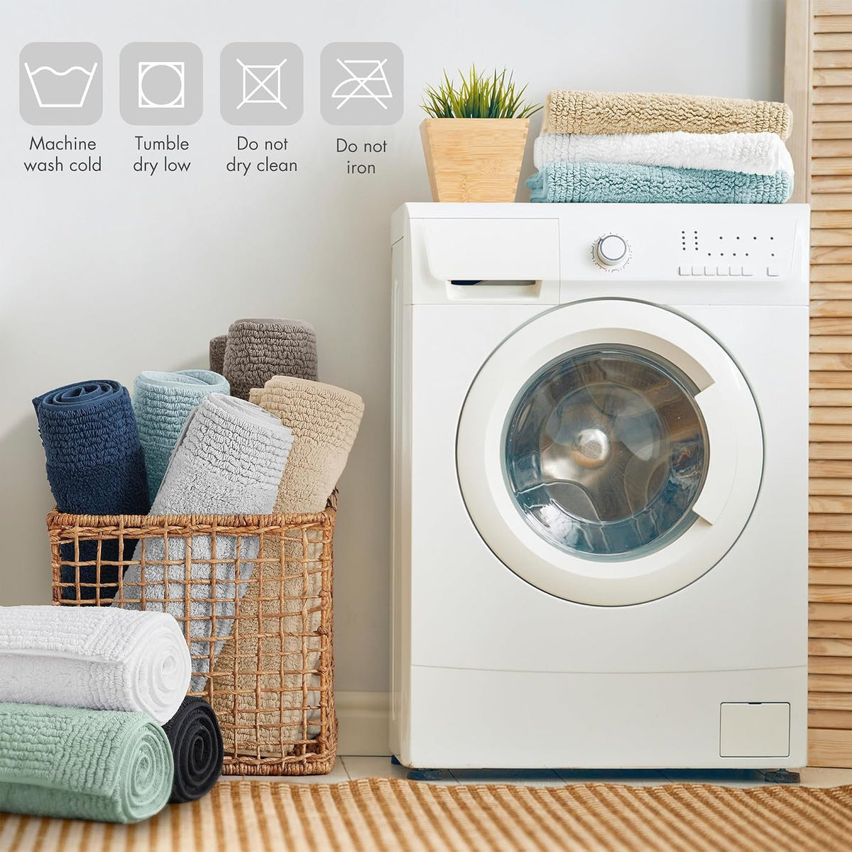 Neat Valley Cotton Reversible Tufted Bath Rug additional product photo